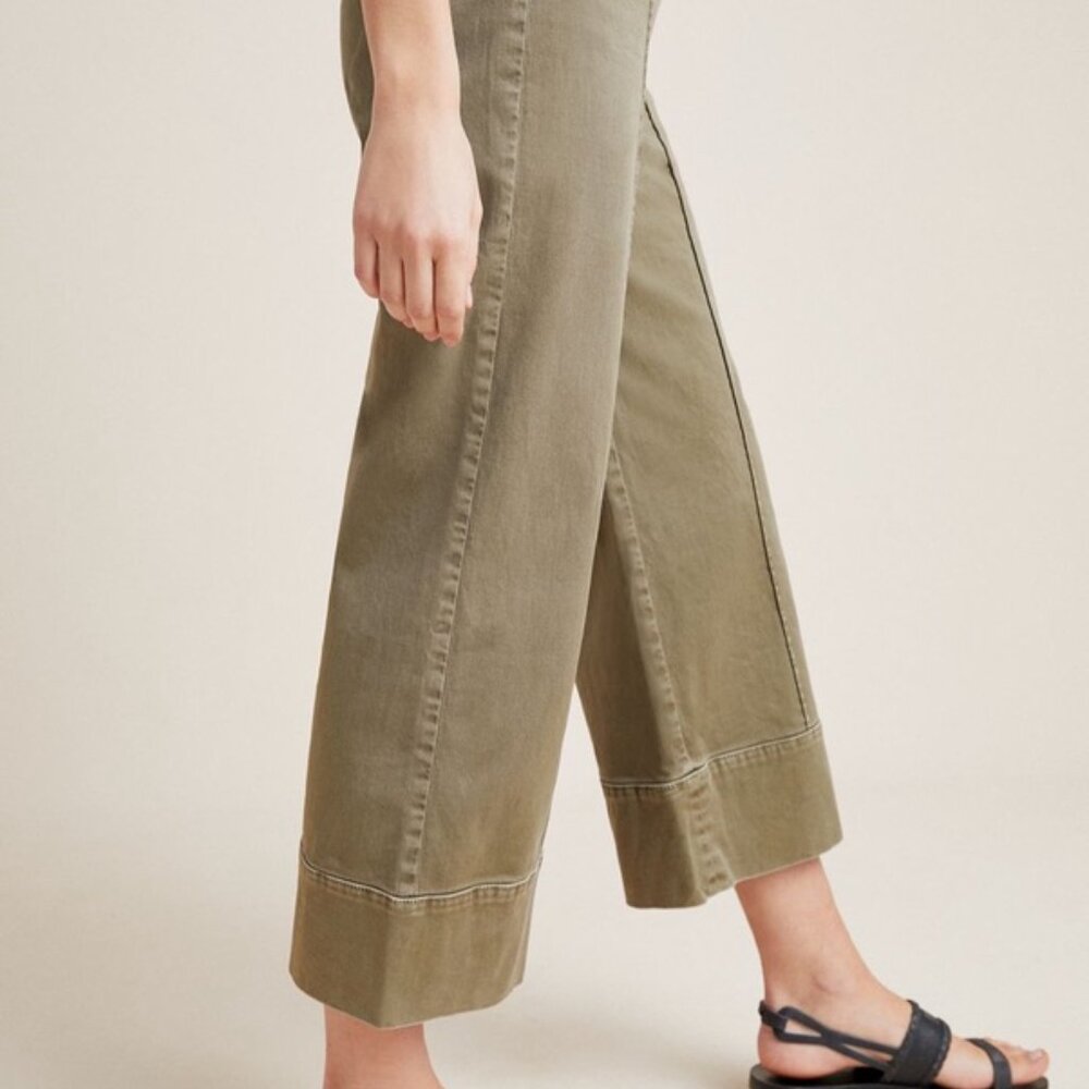 Anthropologie Pintuck Chino Pant in Soft Olive - Picture 10 of 14